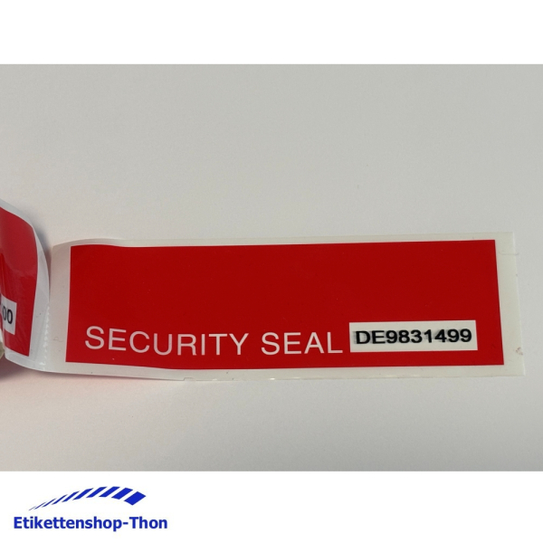 Sicherheitsklebeband / Siegel-Klebeband - mit Seriennummer - auf Rolle - 48 mm x 50 m / 330 Stück